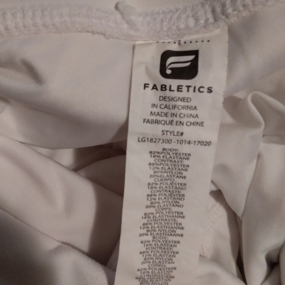 Fabletics white foldover leggings tie ankle XS - Picture 6 of 7
